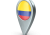 Colombia Location Pin With Flag.H03.2k